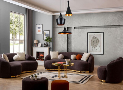 Stylish Living Room Set Sofas Designer Sofa Set 4+3+1 Seater Furniture